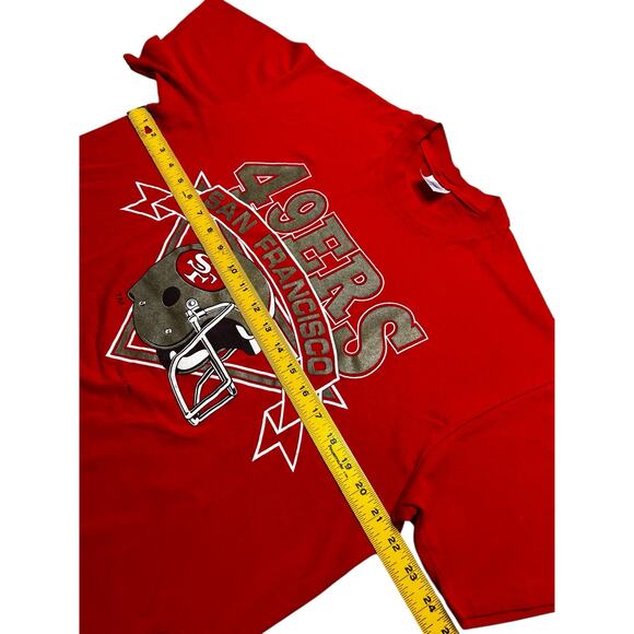 Vintage 80’s San Francisco 49ers Niners T-Shirt Sz XL Champions' NFL Red Logo 7 - Picture 7 of 10